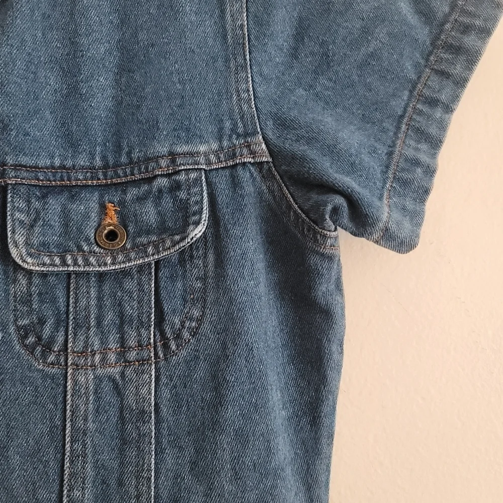 VTG Rough Diamond Girls 14 Denim‎ Fit & Flare Dress Pockets Y2K